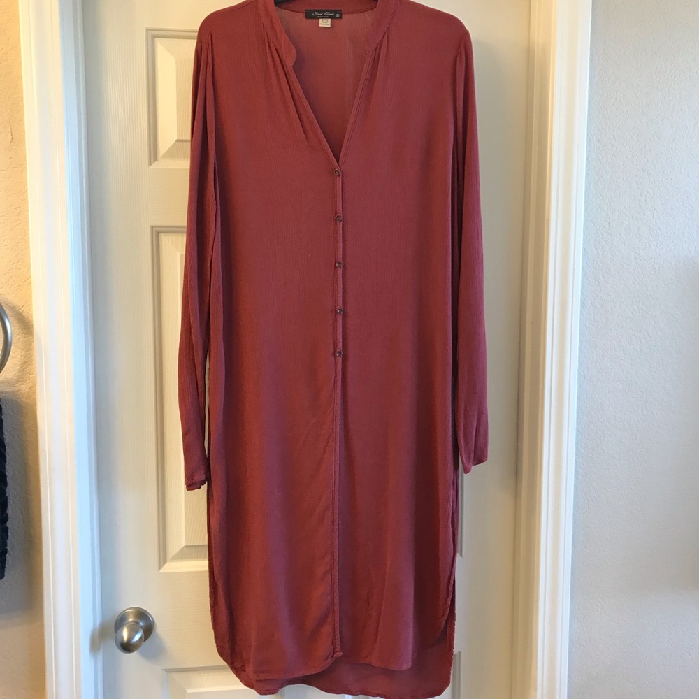 ❤️LAST S NEW Brick Side Split Button Front Shirt - Picture 7 of 8